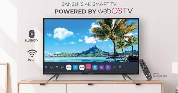 Sansui 55" 4K HDR Smart webOS LED TV with Magic Remote 55U803W