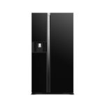 Hitachi Side By Side Deluxe 633 Liters Refrigerators with Water Dispenser and Vacuum Compartment R-SX800GPBO (GBK)