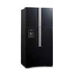 HITACHI R-W690P7PB 586 Litres French Standard 4 Doors Side By Side Refrigerator With Inverter & Duel Fan Cooling (Glass Black)