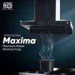 Neo Maxima 90CM Dual Suction Auto Heat Clean Touch+Sensor Filterless Chimney